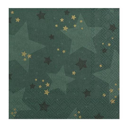 Cocktail Paper Napkins, Starshine Green 25cm *ETA Nov
